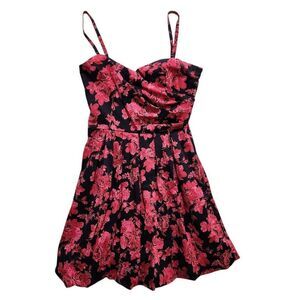 LaBelle floral print mini dress 7 pink black
